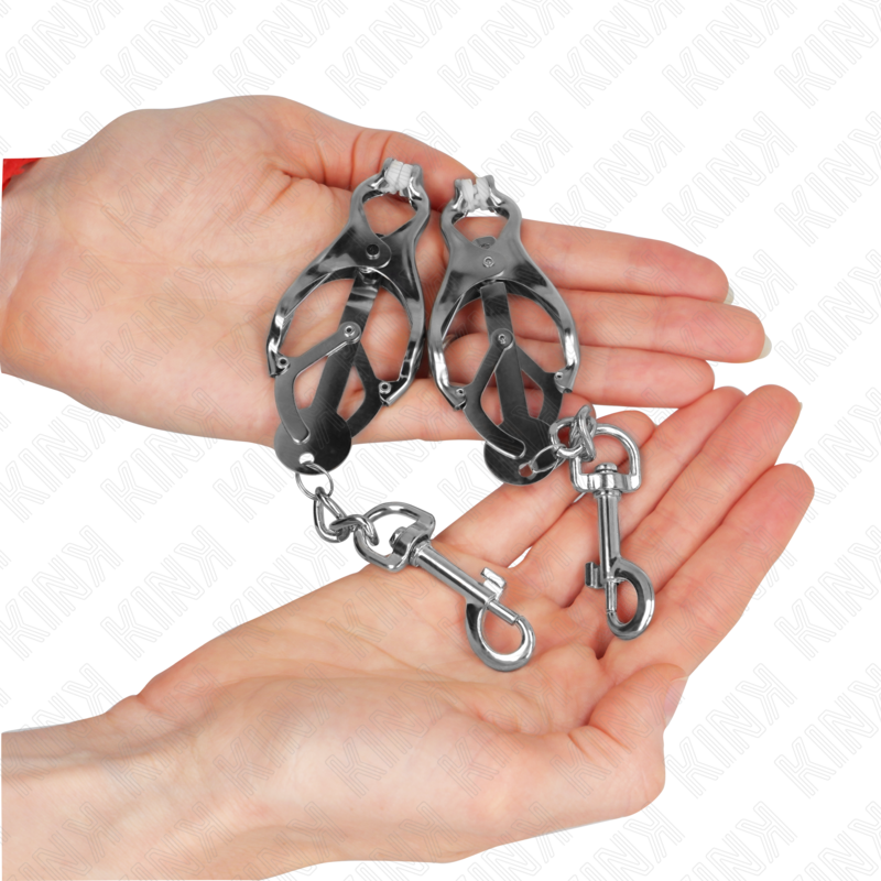 Pinces à Tétons Trèfle Japonais avec Crochets Métal Ajustables - Kink