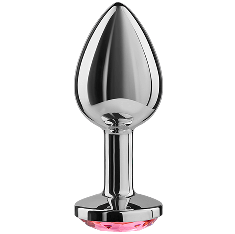 Plug Anal Bijou Aluminium Poli Pierre Décorative 3 Tailles - Secretplay