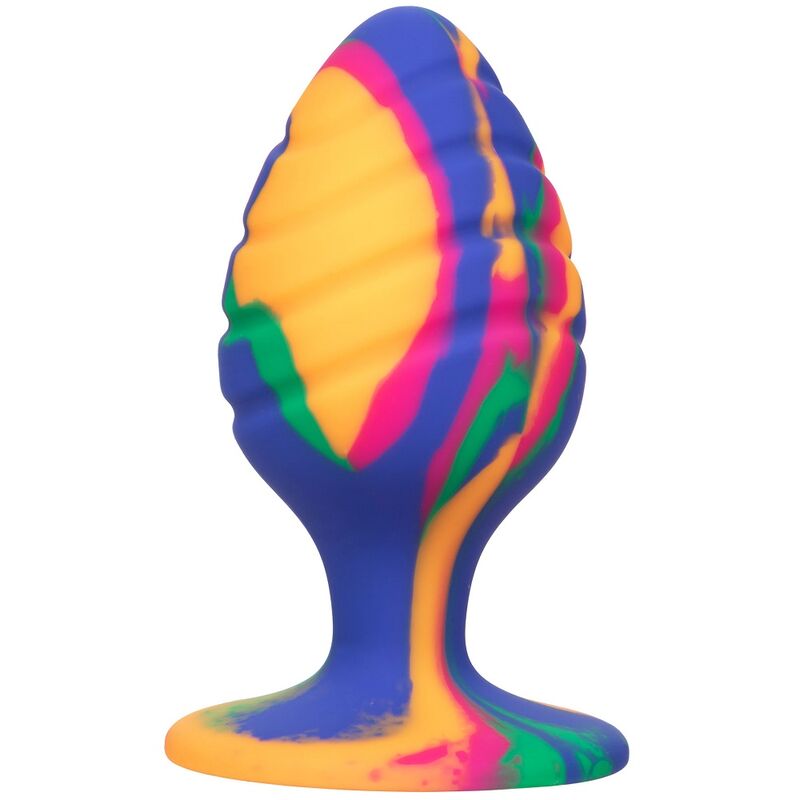 Plug Anal Cheeky Grande Swirl Silicone Ventouse Tie-Dye - CalExotics