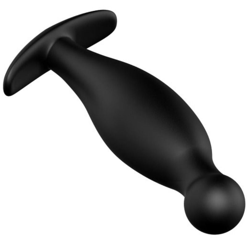 Plug Anal Ergonomique Silicone 11,7 cm Base Évasée Noir - Pretty Love