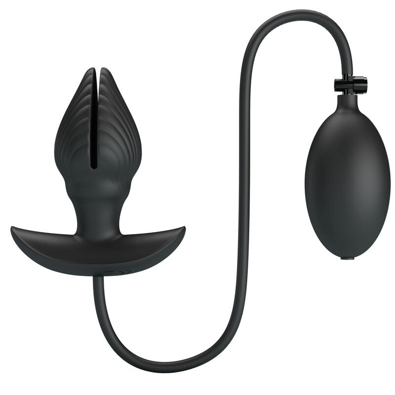 Plug Anal Gonflable Vibrant Rechargeable Silicone Étanche - Pretty Love