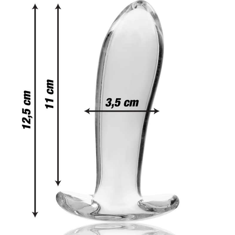 Plug Anal Verre Borosilicate Modèle 5 Transparent 12,5 cm - Nebula Series By Ibiza
