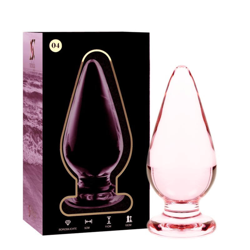 Plug Anal Verre Borosilicate Nebula Modèle 4 Rose 11 cm