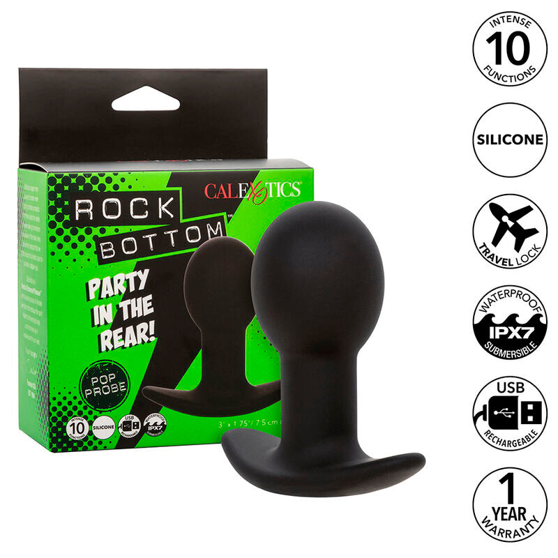 Plug Anal Vibrant Rock Bottom 10 Vibrations Rechargeable - CalExotics