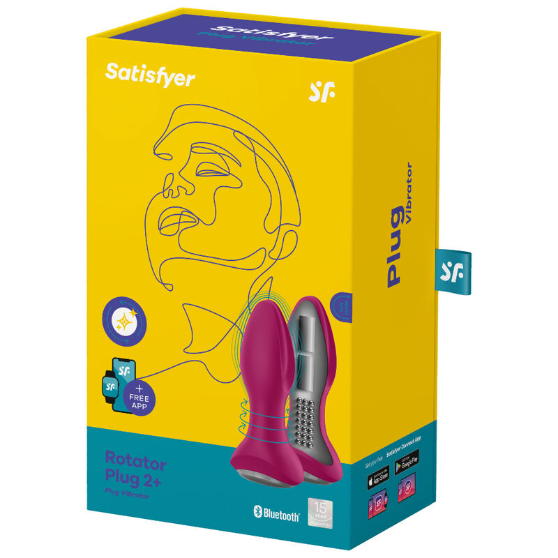 Plug Anal Vibrant Rotator Plug Rotation Connecté App - Satisfyer