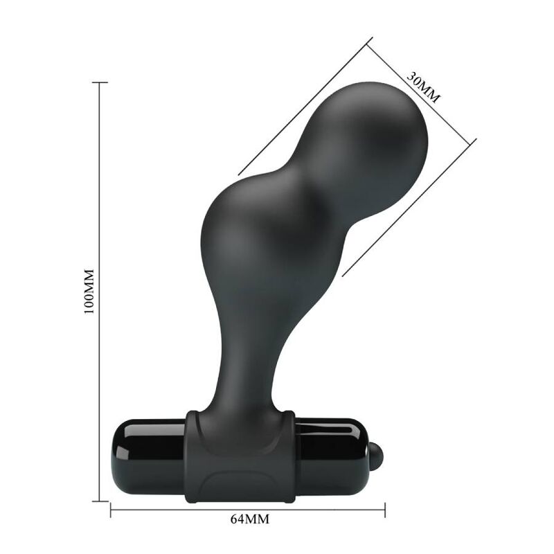 Plug Anal Vibrant Silicone 10 Modes Col Étroit Noir - Mr Play