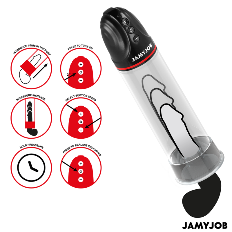 Pompe à Pénis Automatique Xpand 3 Niveaux d'Aspiration - Jamyjob