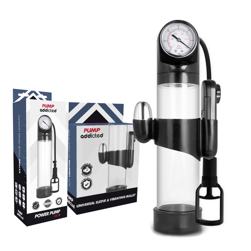 Pompe à Pénis Vibrante RX9 Gâchette Rapide - Pump Addicted