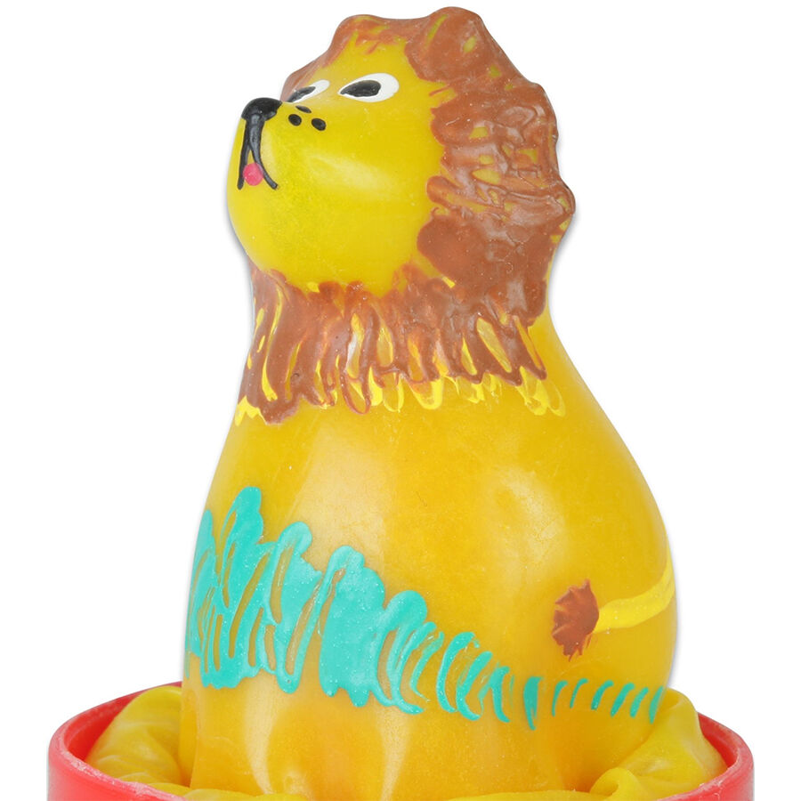 Préservatif Fantaisie Peint à la Main Lion Assis Édition Artisanale - Condomerie