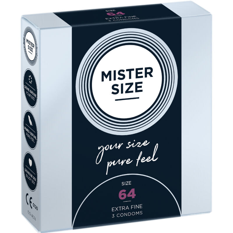 Préservatifs Mister Size - Taille du M au XXXL - Ultra Fin