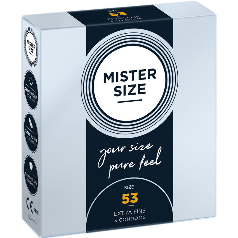 Préservatifs Mister Size - Taille du M au XXXL - Ultra Fin