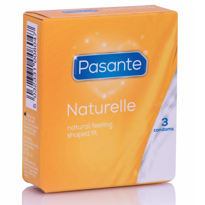 Préservatifs Naturelle Forme Conique Embout Réservoir Pack de 3 - Pasante