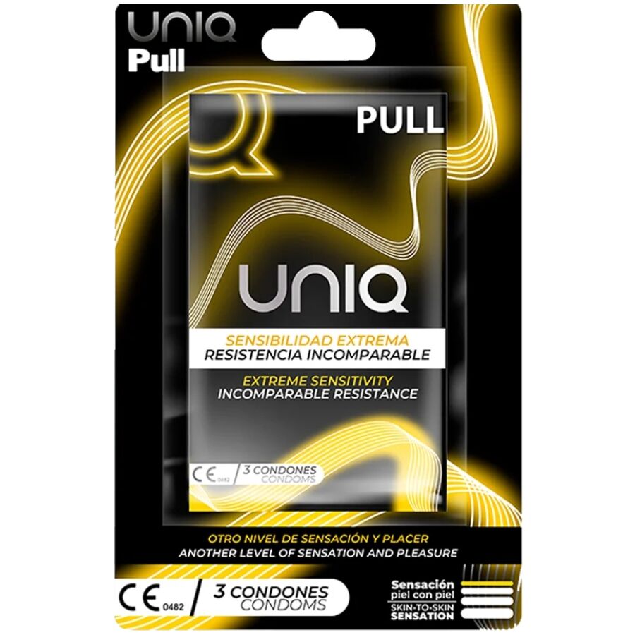 Préservatifs Sans Latex Pull avec Bandes de Traction 3 Unités - Uniq