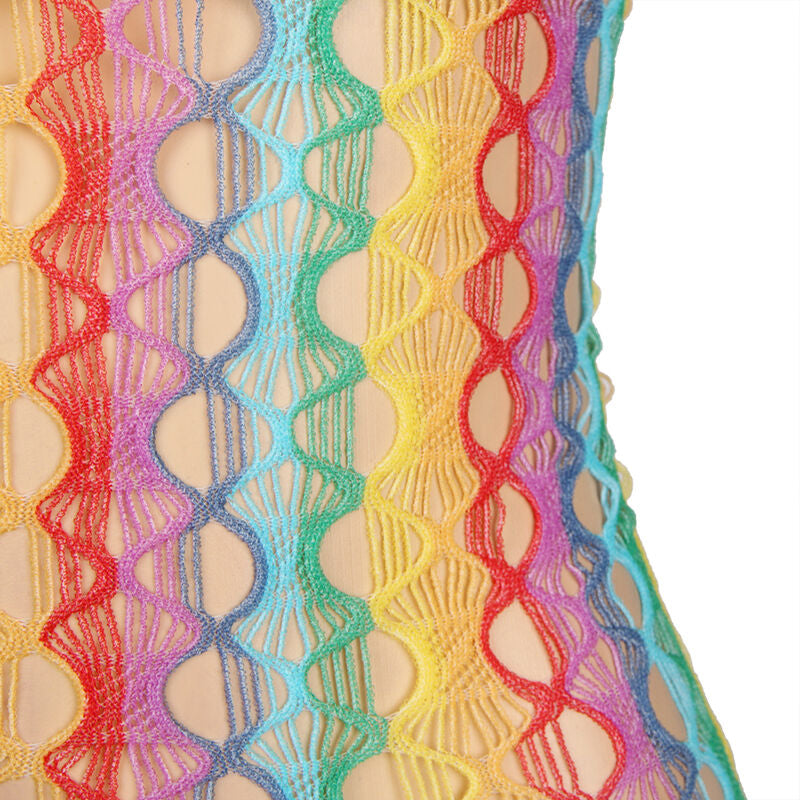 Robe Résille Épaules Nues Arc-en-Ciel Taille Unique - Subblime