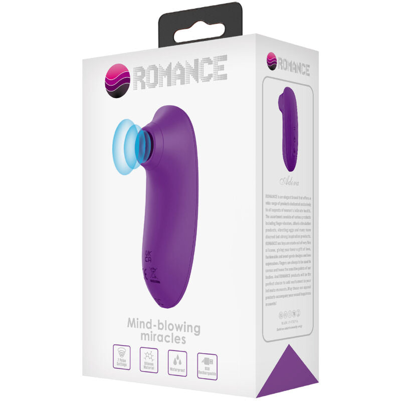 Stimulateur Clitoridien Adora Mini 7 Modes Succion Sans Contact - Romance