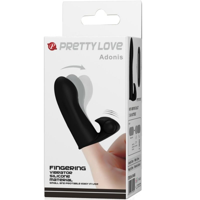 Stimulateur Clitoridien Doigt Adonis Vibrant Silicone Portable - Pretty Love