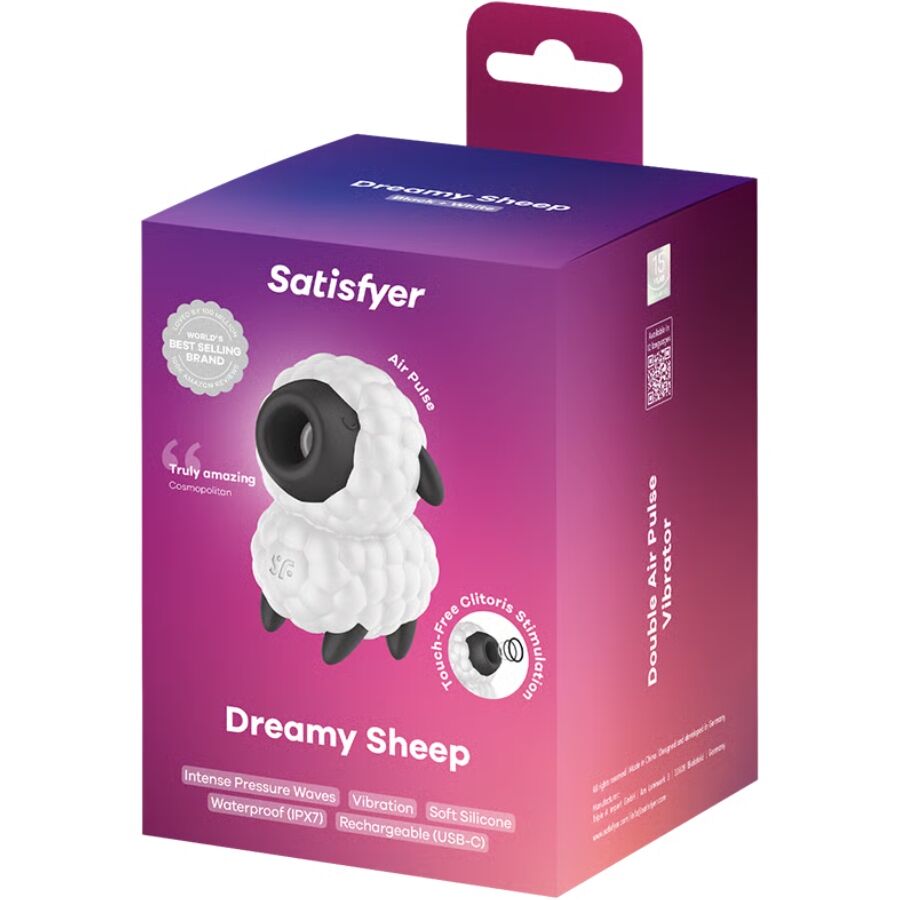 Stimulateur Clitoridien Dreamy Sheep Pulsations d'Air et Vibrations IPX7 - Satisfyer