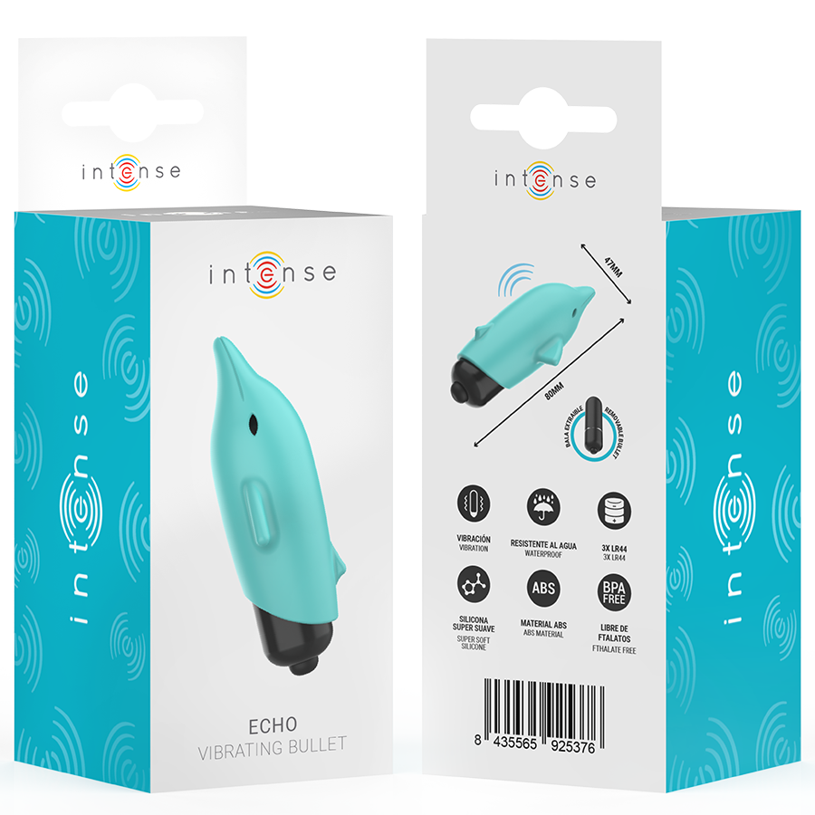 Stimulateur Clitoridien Echo Forme Dauphin Silicone Étanche - Intense