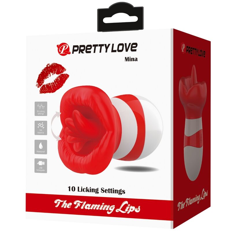 Stimulateur Clitoridien Langue Mina 10 Modes Rechargeable - Pretty Love