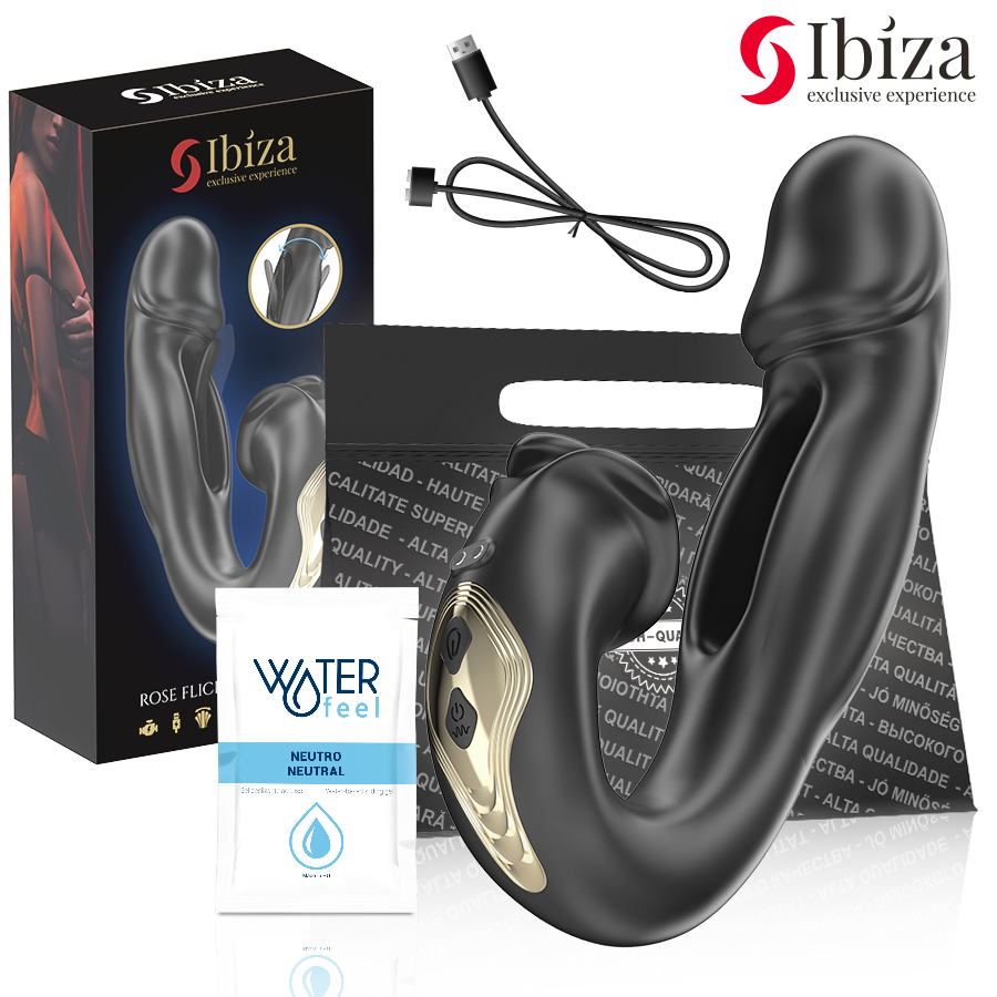 Stimulateur Clitoridien Rose Effet Flicking 2 Moteurs 10 Modes - Ibiza Technology