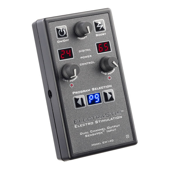 Stimulateur Électro-Sexe SensaVox Double Canal 99 Niveaux Contrôle Audio - Electrastim