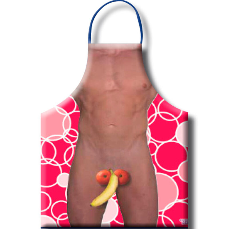 Tablier Humoristique Érotique Fruits pour Homme Réglable - Diablo Picante