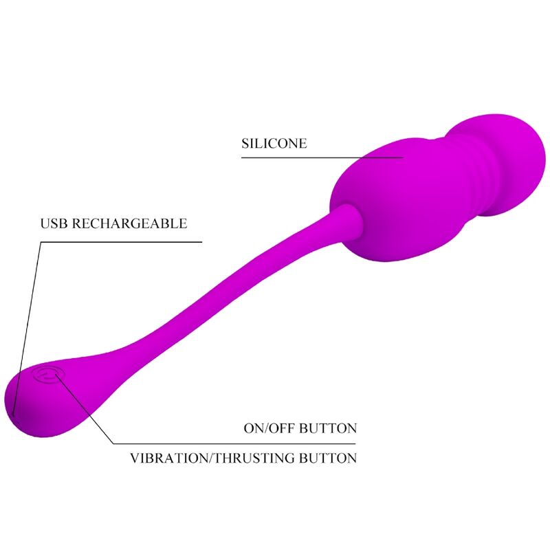 Œuf Vibrant Rechargeable Callie 12 Vibrations Fonction Mémoire - Pretty Love