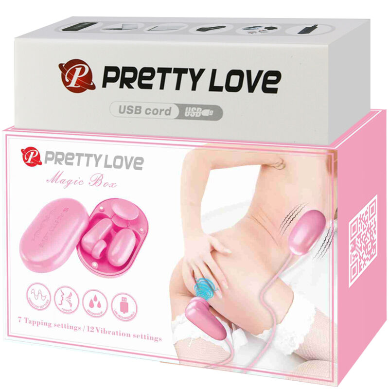 Œuf Vibrant & Stimulateur Magic Box 12+7 Modes Rechargeable - Pretty Love