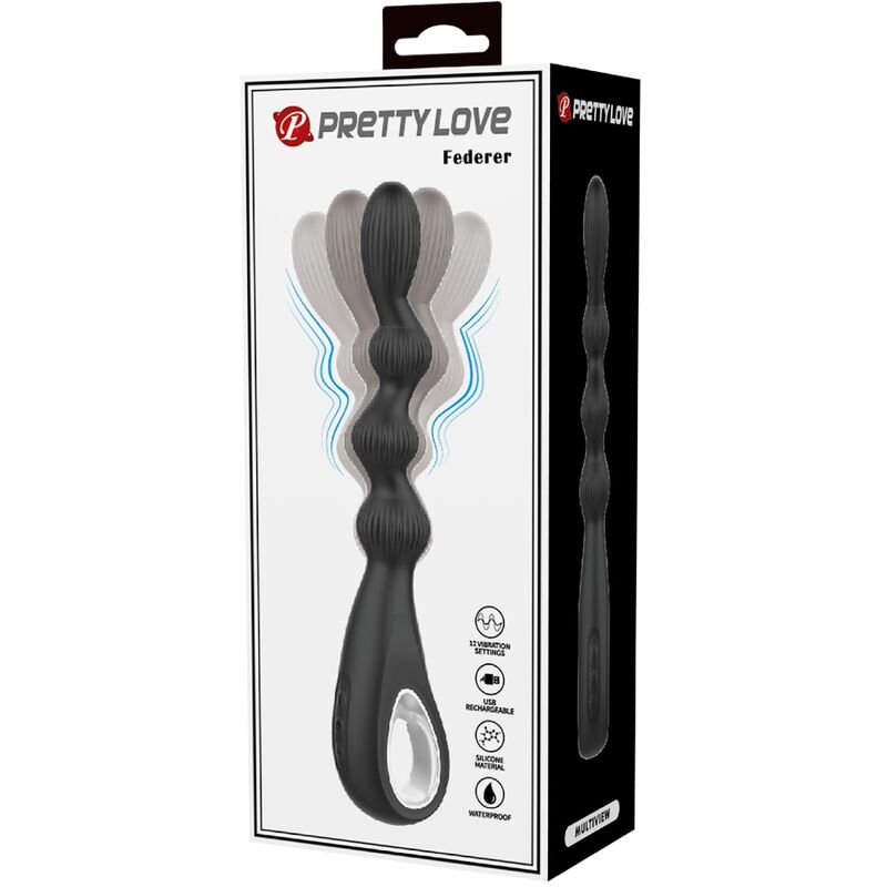Vibromasseur Anal Federer Flexible 12 Vibrations Rechargeable - Pretty Love