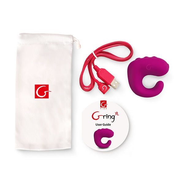 Vibromasseur Anneau Doigt Gring XL 6 Modes Rechargeable Étanche - G-Vibe