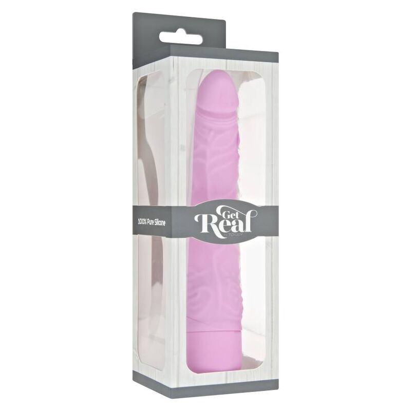 Vibromasseur Classic Slim Fin et Courbé - Multivitesse Silicone - Get Real