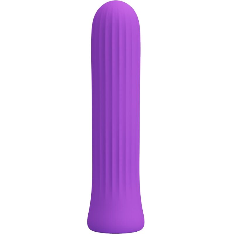 Vibromasseur Compact Blanche 12 Vitesses Texturé - Silicone - Pretty Love