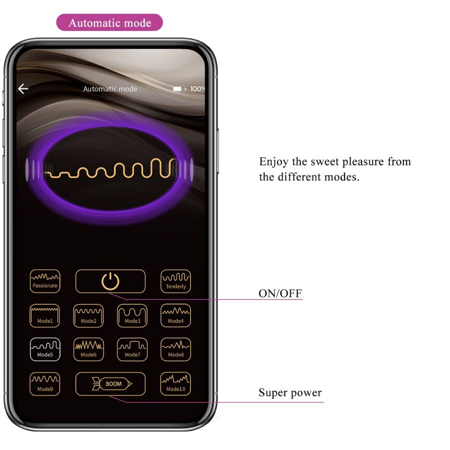 Vibromasseur Connecté Leviathan Tête Bulbeuse 12 Modes Rechargeable - Pretty Love