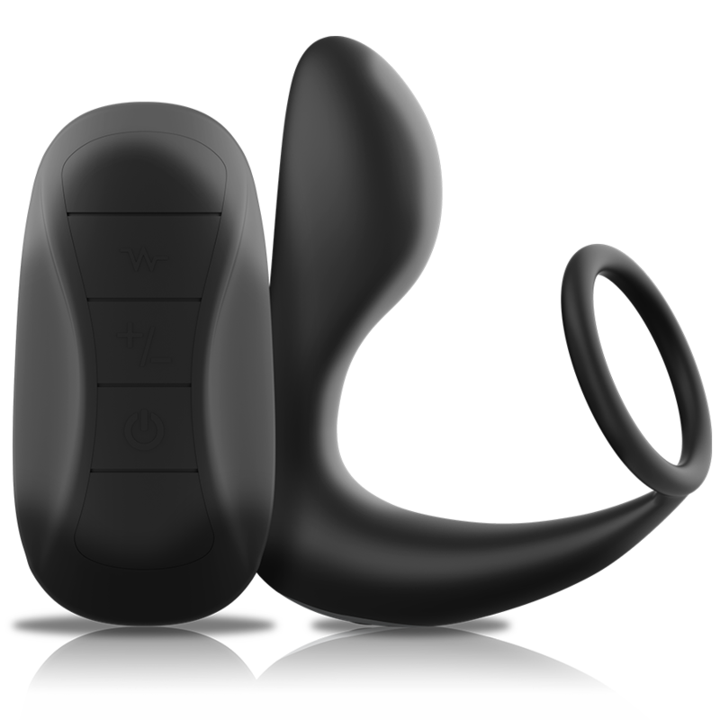 Vibromasseur Couple Anal Télécommandé 2 Moteurs 10 Modes Rechargeable - Black&Silver