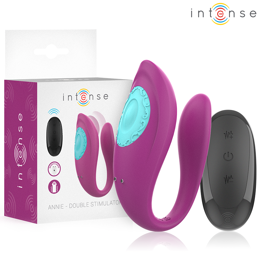 Vibromasseur Couple Annie Forme en U 10 Modes Télécommande - Intense