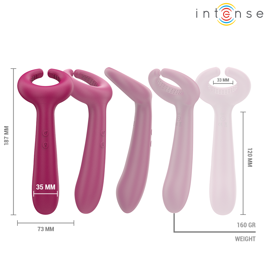 Vibromasseur Couple Inclusif Rowan 10 Modes Flexible Rechargeable - Intense