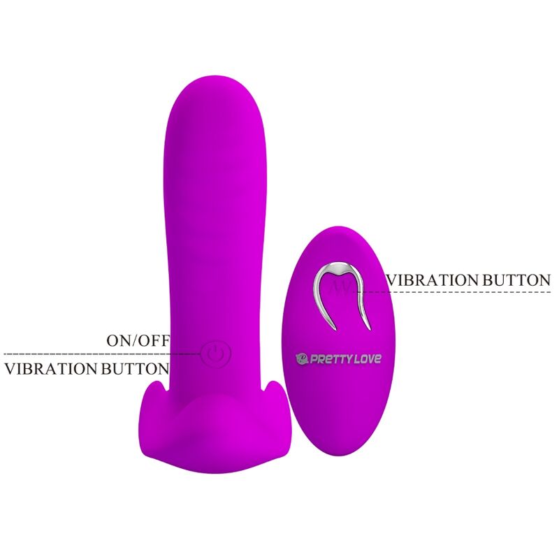 Vibromasseur Couple Télécommandé 12 Vibrations Silicone Violet - Pretty Love