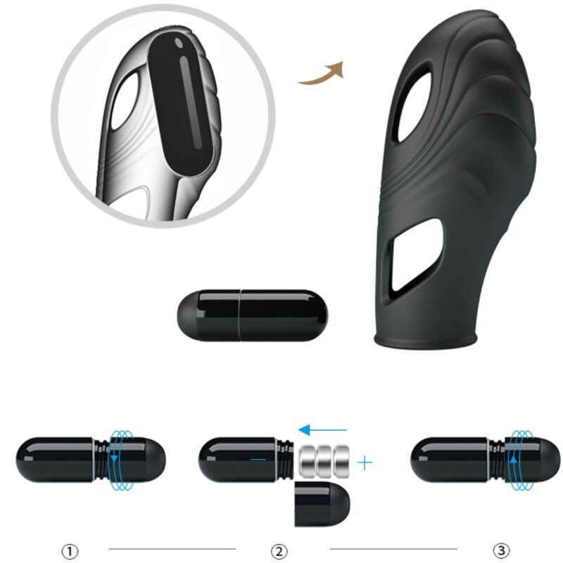 Vibromasseur Doigt Lich Silicone Sangles Extensibles - Pretty Love