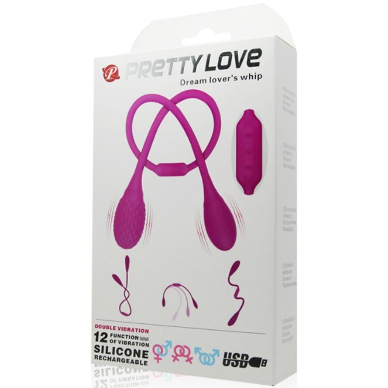 Vibromasseur Double Flexible Whip 2 Dream Lovers 12 Modes Rechargeable - Pretty Love