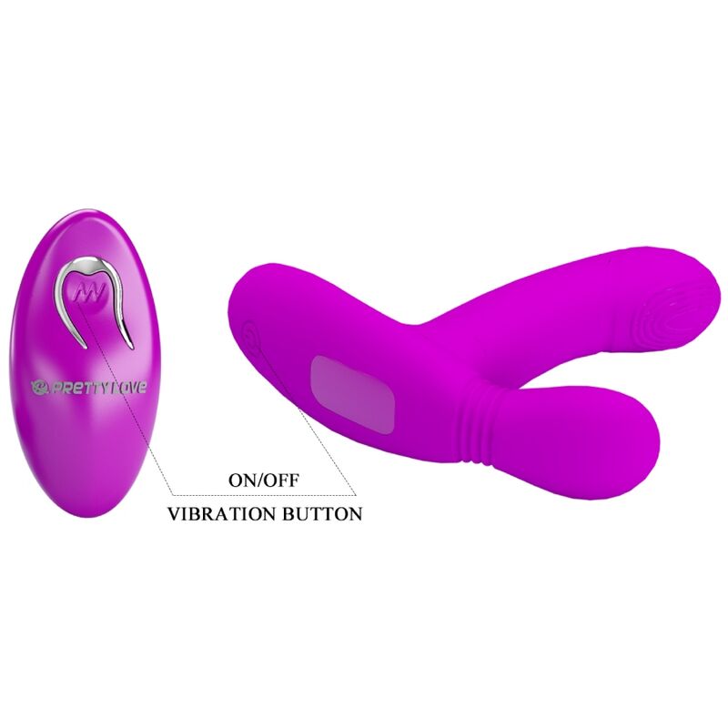 Vibromasseur Point G Clitoris Geri Télécommande 12 Vibrations 10 Ondes - Pretty Love