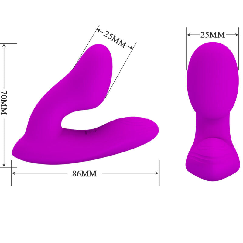 Vibromasseur Point G & Clitoris Melvin Télécommande 12 Modes - Pretty Love