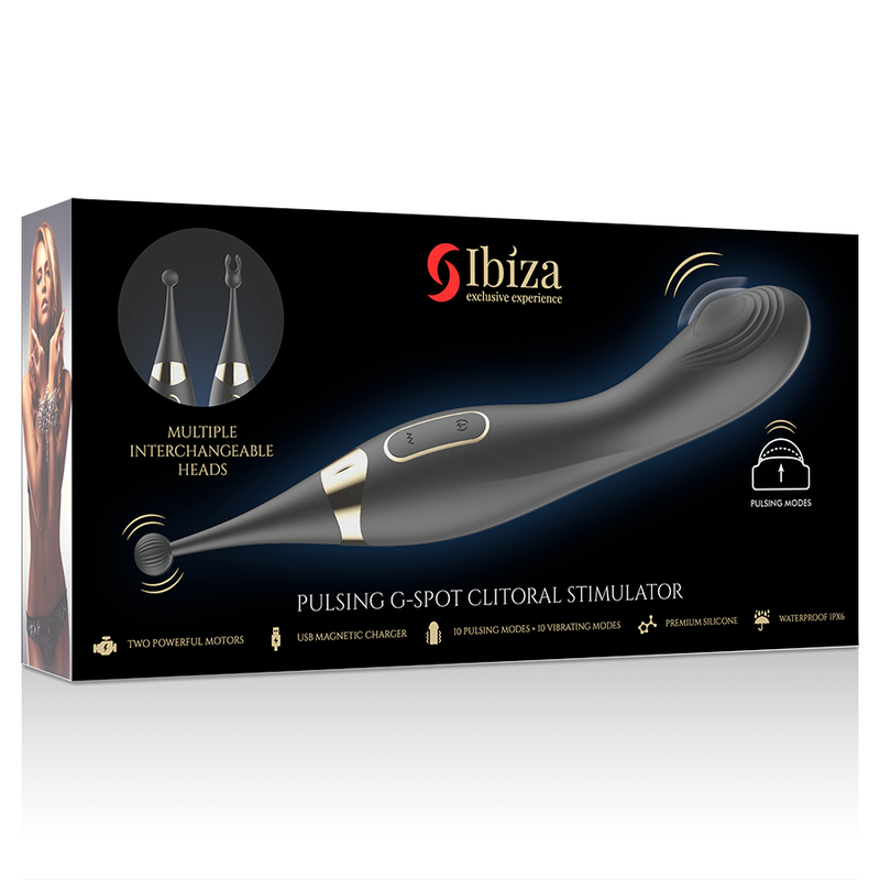 Vibromasseur Point G et Stimulateur Clitoridien Têtes Interchangeables - Ibiza Technology