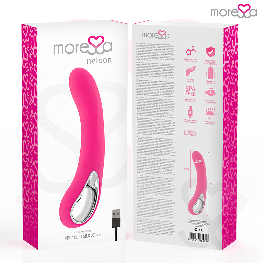 Vibromasseur Point G Nelson Rechargeable 12 Modes Silicone - Moressa