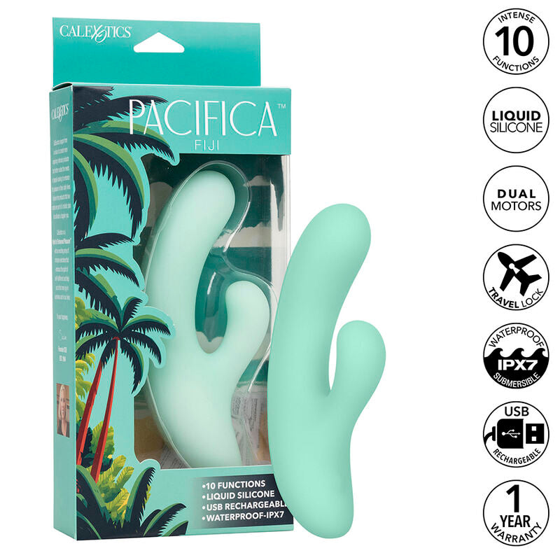 Vibromasseur Point G Pacifica Fiji 10 Vibrations Double Moteur IPX7 - CalExotics