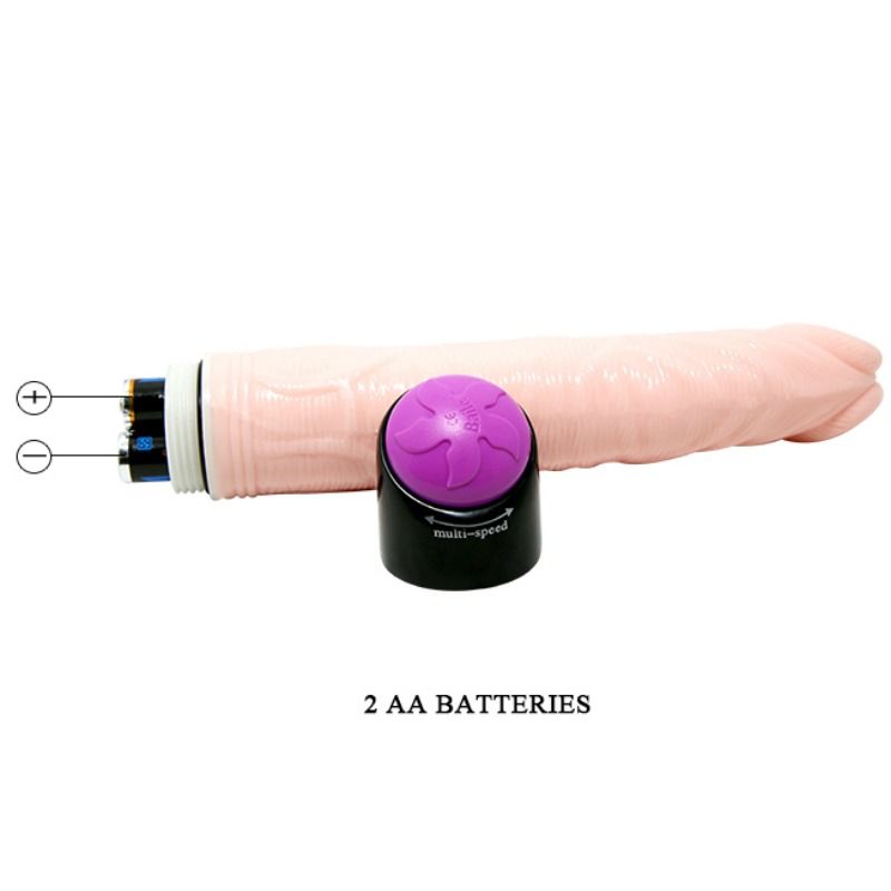 Vibromasseur Réaliste Adourclub 23 cm Veines Marquées Molette - Baile