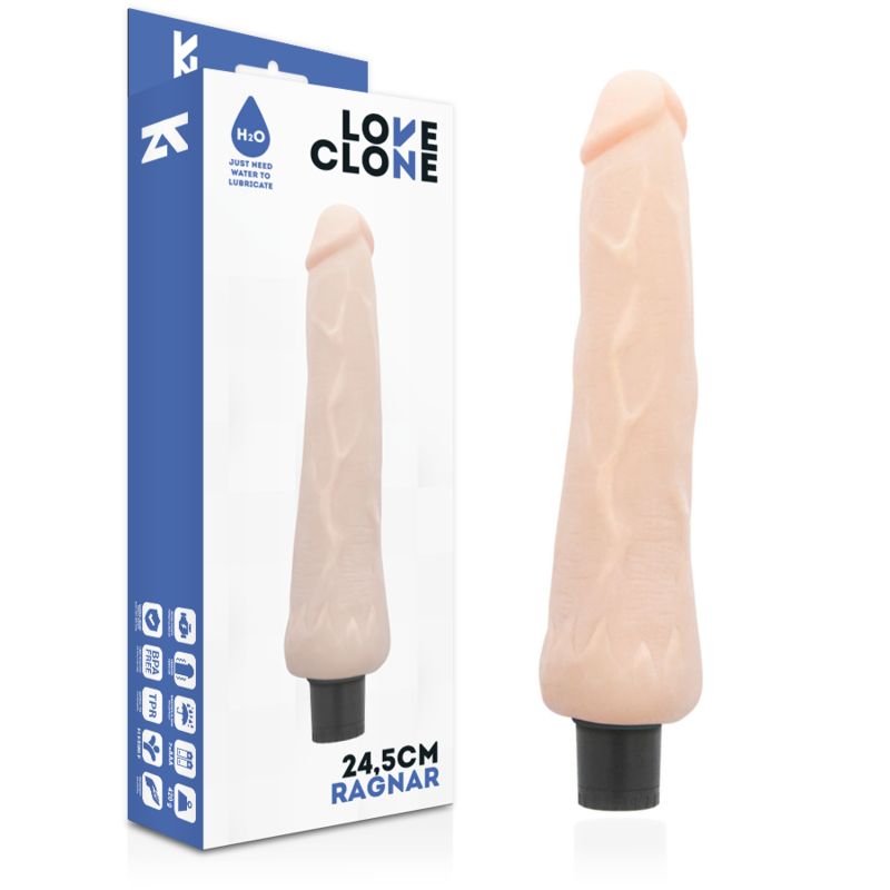 Vibromasseur Réaliste Autolubrifiant Ragnar 24,5 cm Submersible - Loveclone