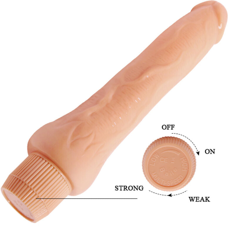 Vibromasseur Réaliste Barbara 25 cm Veiné Point G Multi-Vitesses - Baile