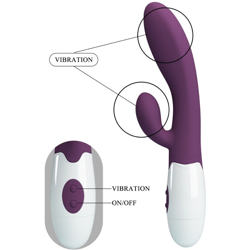 Vibromasseur Rabbit Alvis Point G Double Moteur 30 Vibrations - Pretty Love