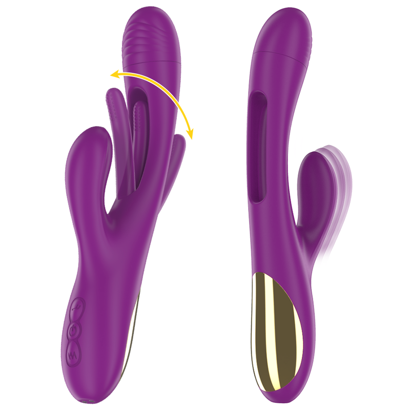 Vibromasseur Rabbit Apolo Langue Oscillante 7 Vibrations Rechargeable - Intense