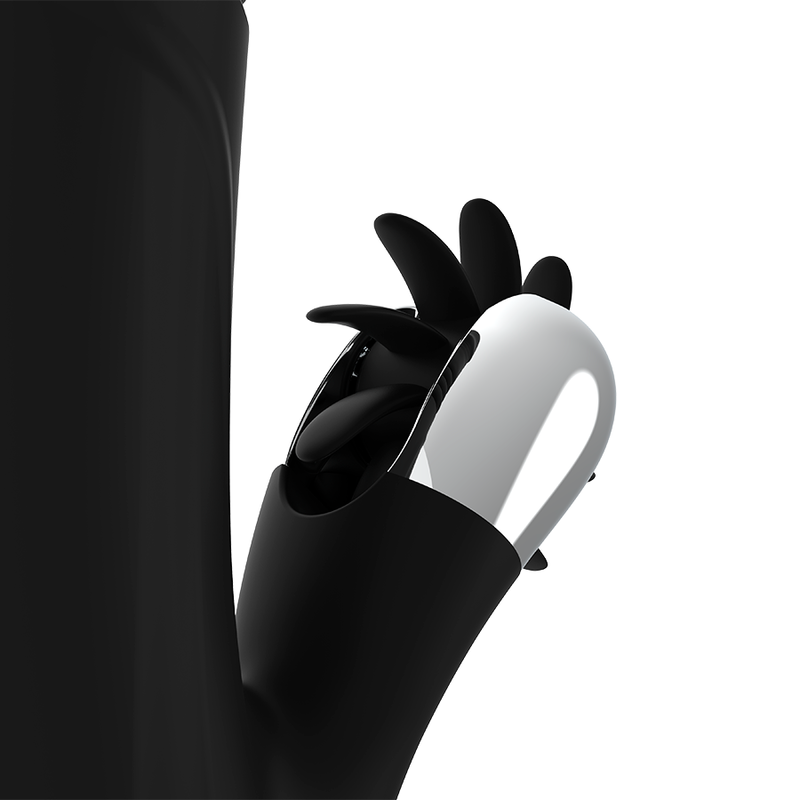 Vibromasseur Rabbit Bunny Reed Up & Down Mouvement Va-et-Vient - Black&Silver